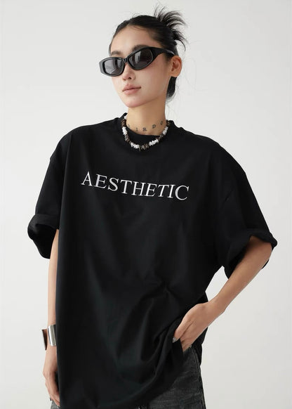 Back floral embroidery T-shirt / AS1310