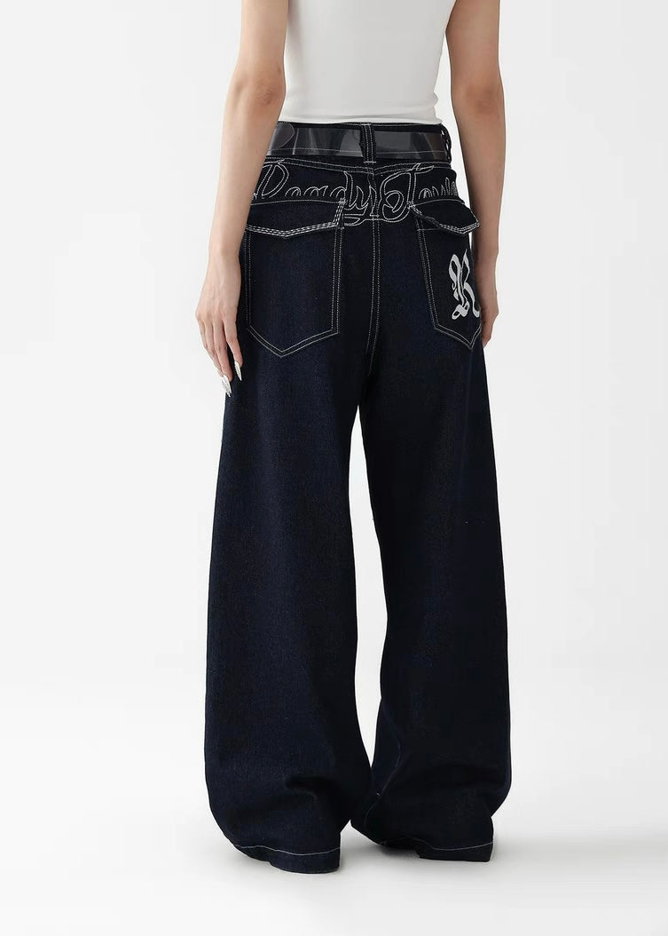 American retro wide leg pants / AS1248