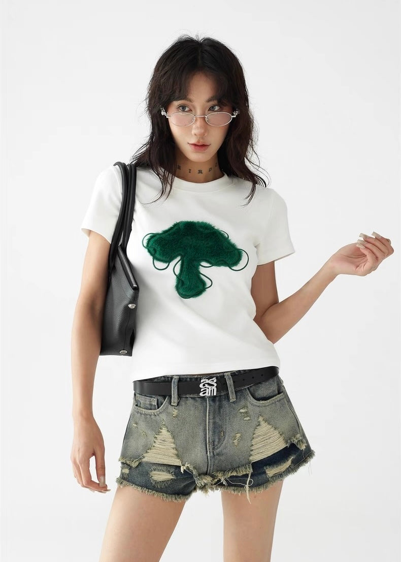Fuzzy Mushroom T-shirt / AS1296