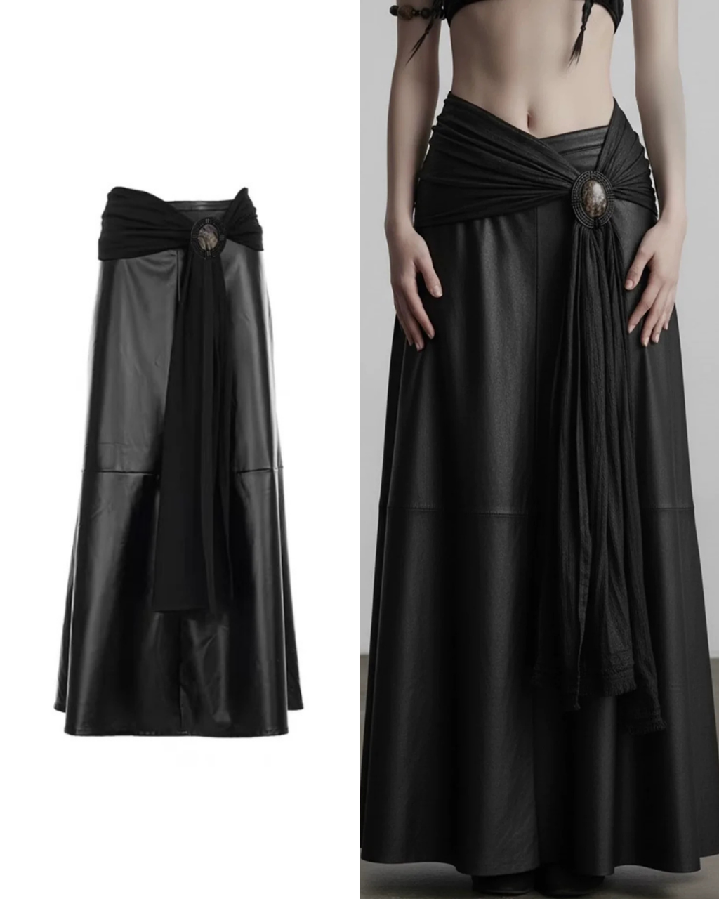 PUレザーミディスカート / VO1317