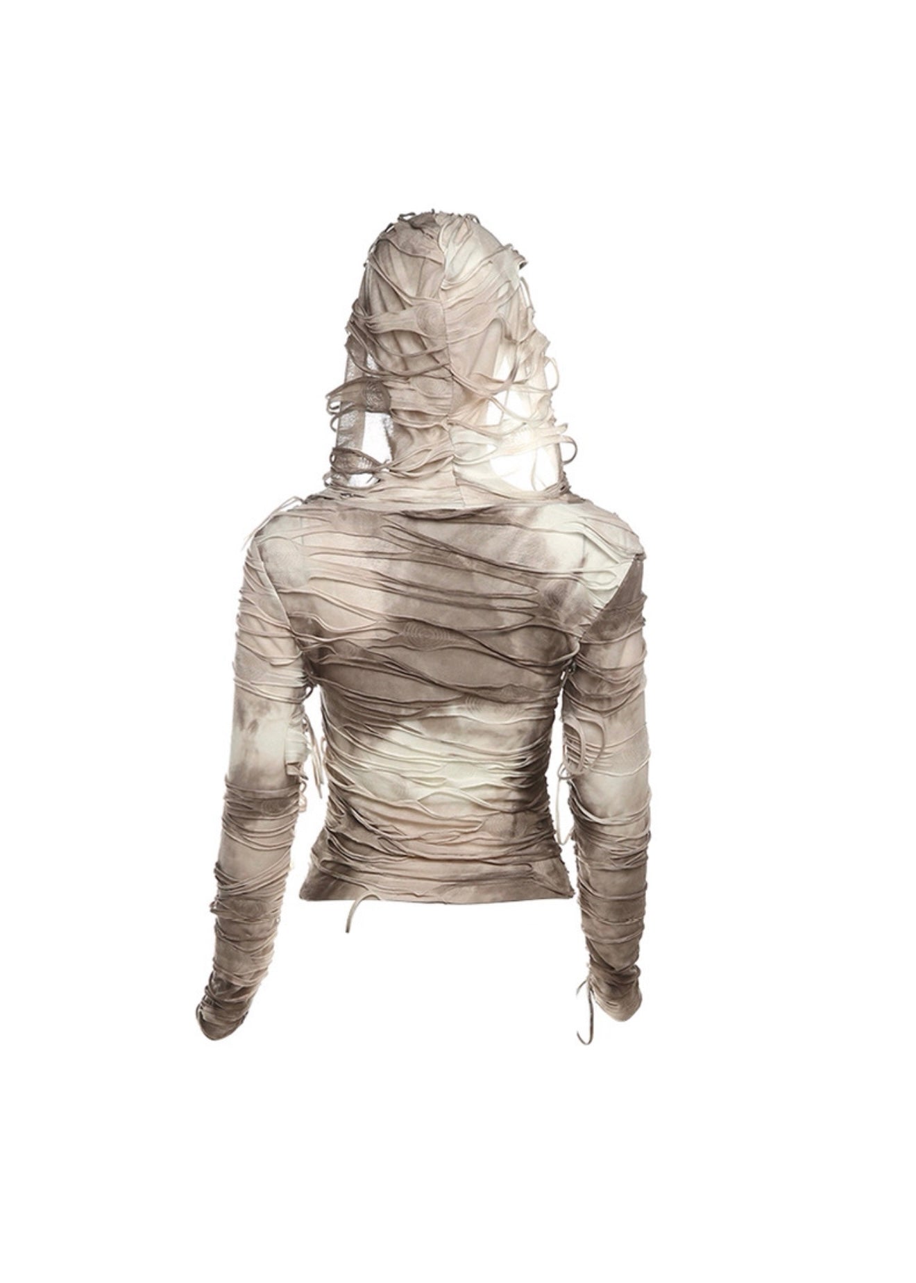 フード付きダメージ長袖シャツ / VO1194