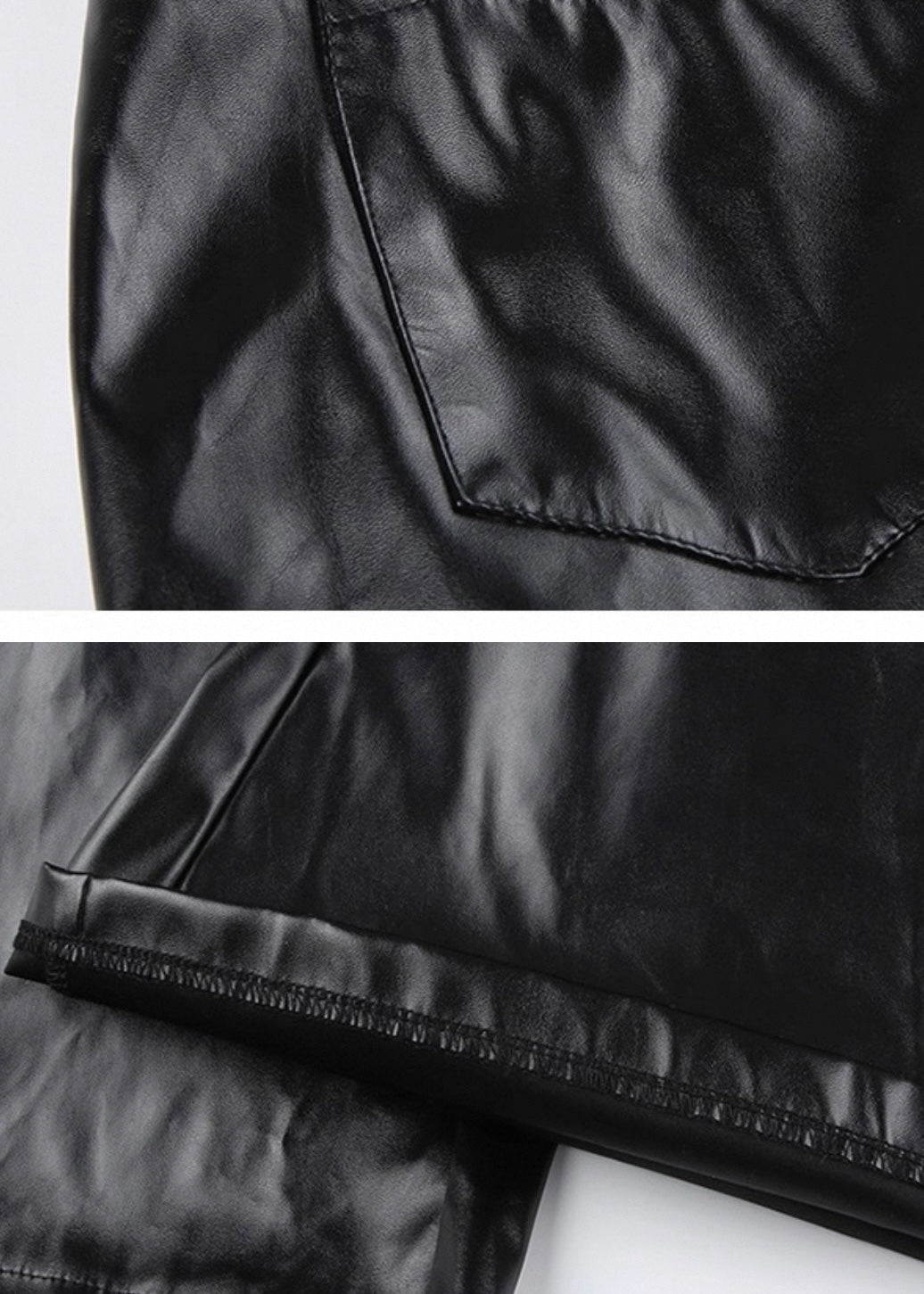 メタルバックルPUレザーフレアパンツ / VO1185