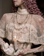 Lace Victoria Short Cape & Necklace / DR09