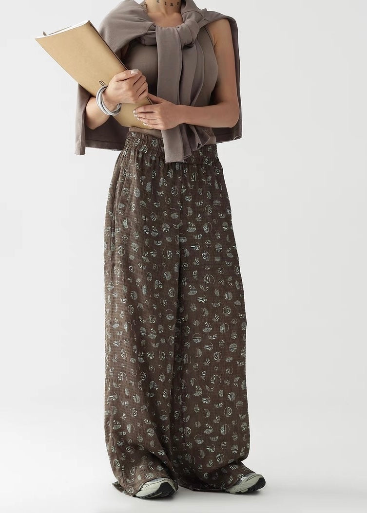 American Retro Drape Flower Pants Shorts & Long Pants / AS1283