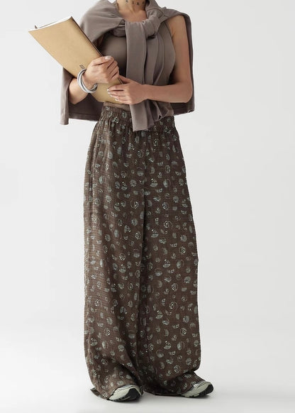 American Retro Drape Flower Pants Shorts & Long Pants / AS1283