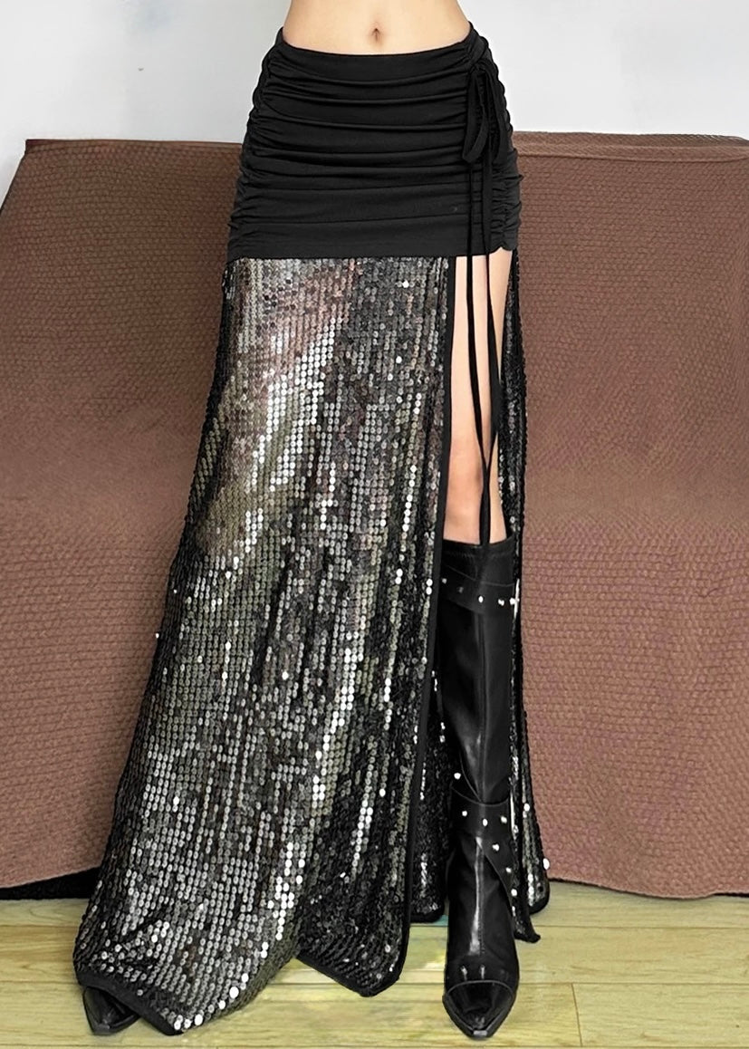 スパンコールミディスカート / VO1312