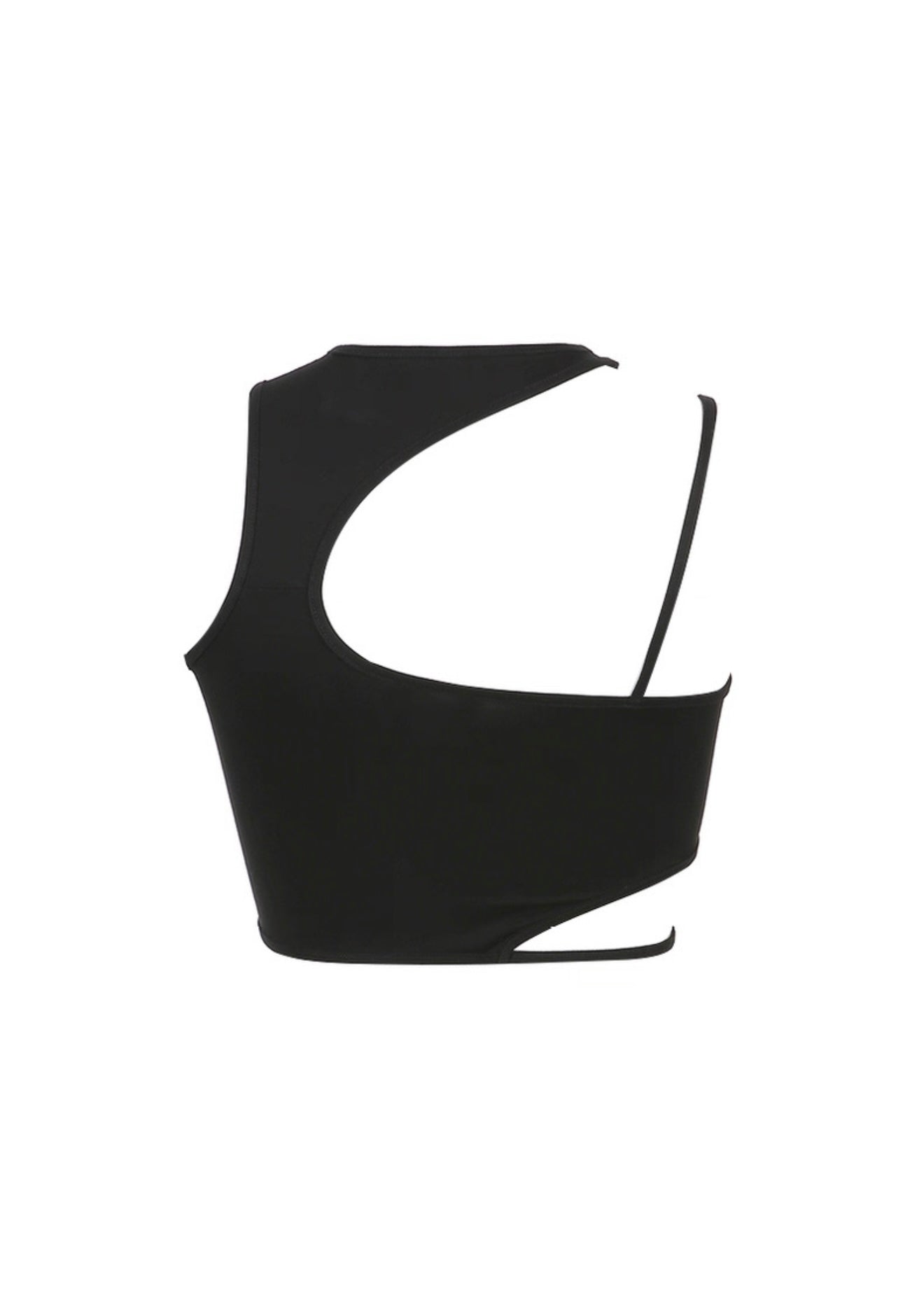 アシンメトリーカットアウトショートトップ / VO1158