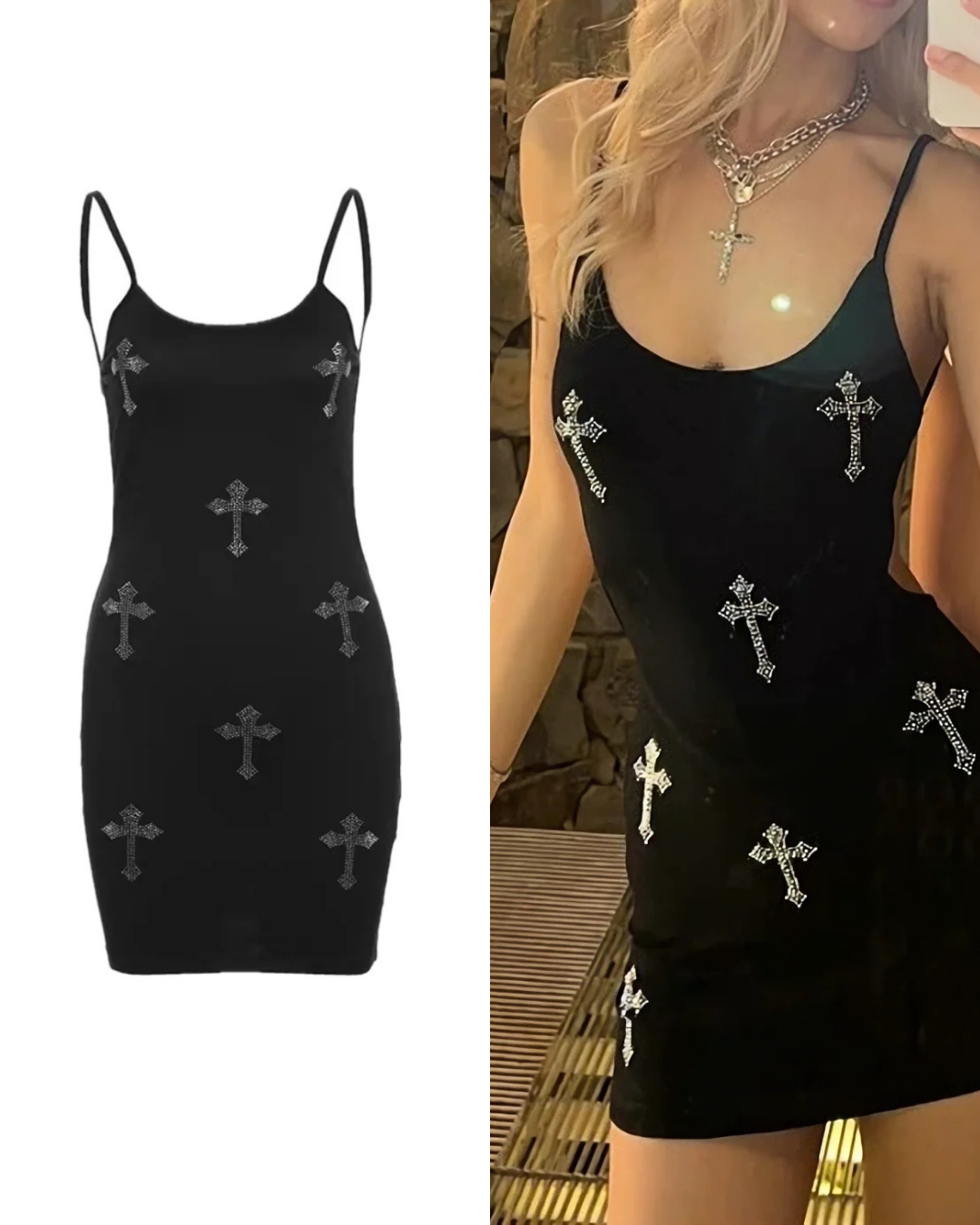 クロス柄ミニワンピース / vo1266