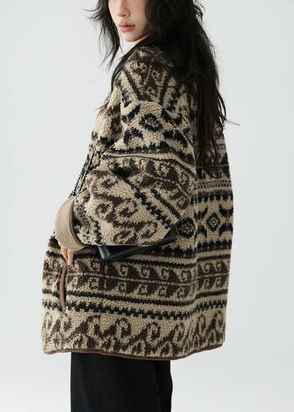 leopard knit cardigan / AS1122