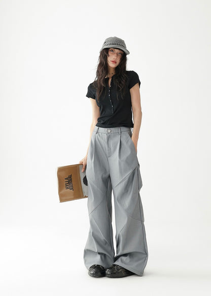 loose wide leg pants / AS1233