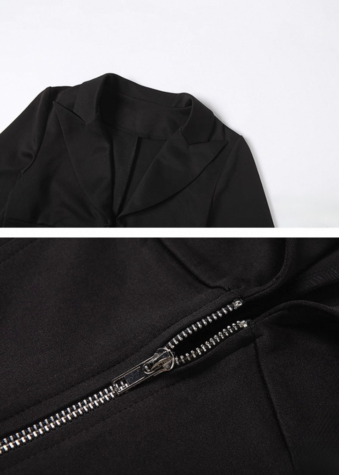 ジッパーフリルクロップドジャケット / vo1263