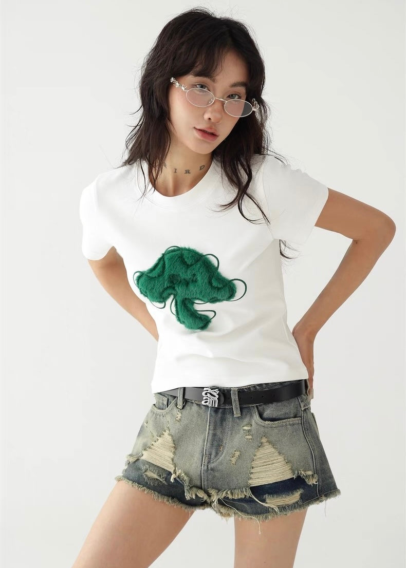 Fuzzy Mushroom T-shirt / AS1296