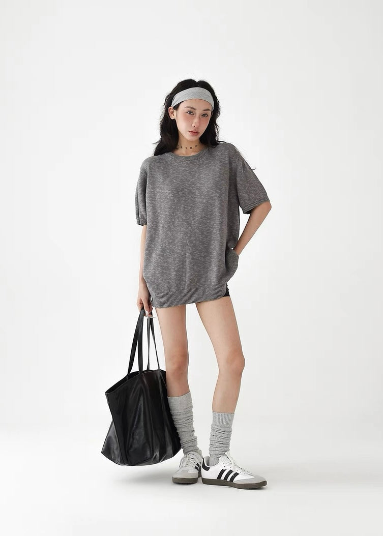 Simple knit comfort T-shirt / AS1249