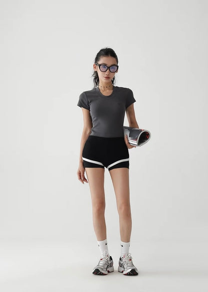 Two-piece casual fit short hot pants / AS1284