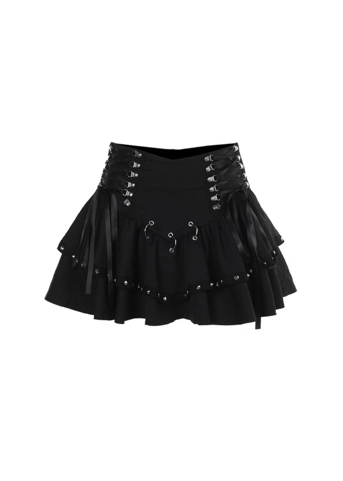 レースアップスタッズミニスカート / VO1241