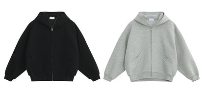 padded hooded zip sweatshirt / AS1145 