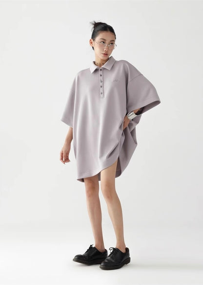 Casual loose half sleeve polo shirt / AS1268