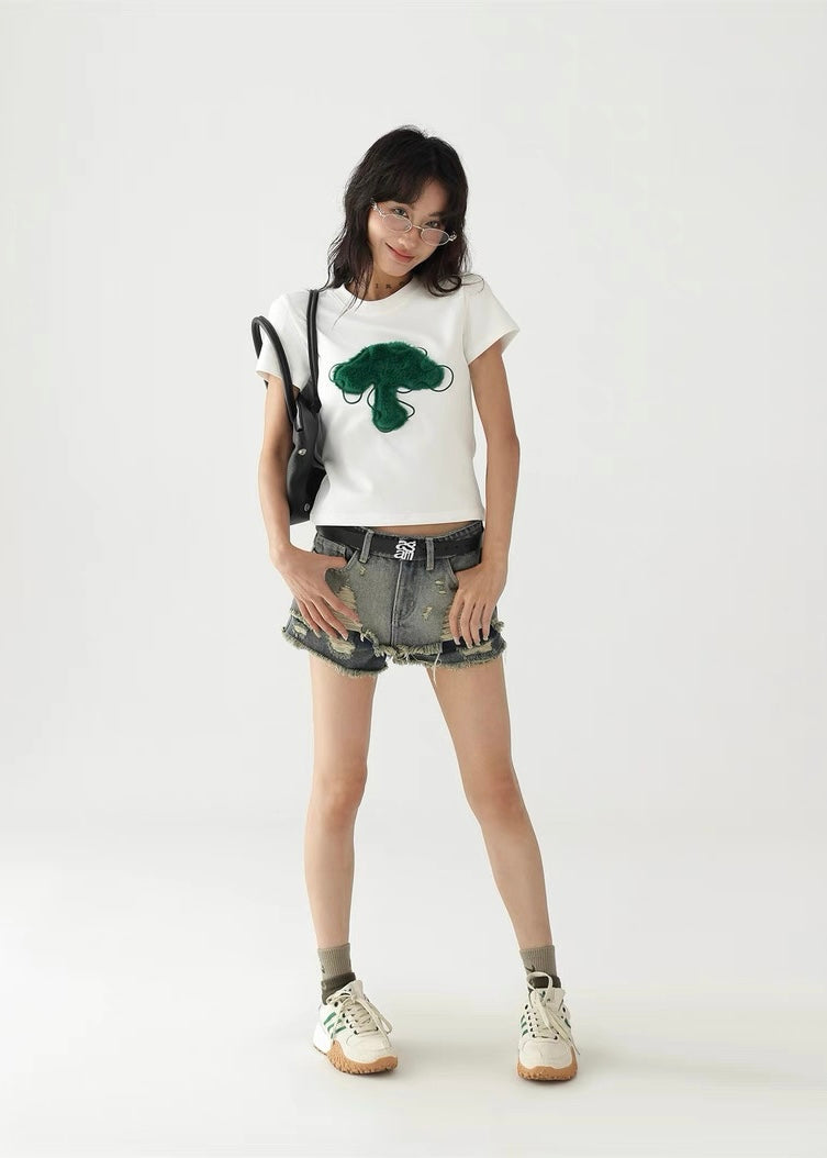 Fuzzy Mushroom T-shirt / AS1296