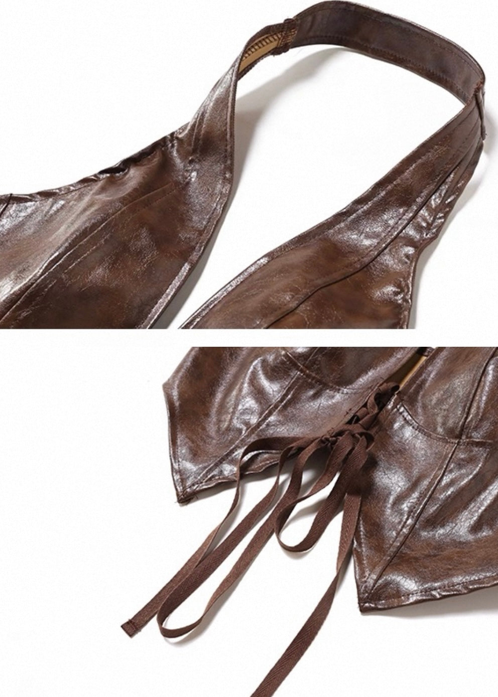 PUレザーバックレストップス / VO1200