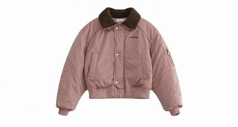 padded stand collar jacket / AS1159 