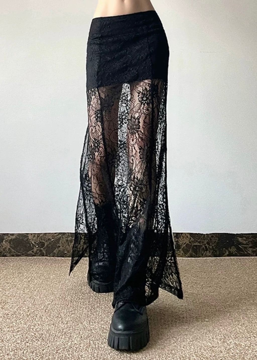 シアーレースロングスカート / VO1157