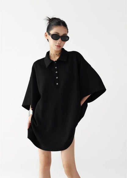 Casual loose half sleeve polo shirt / AS1268