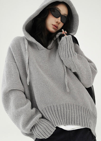 hooded knit pullover / AS1156 