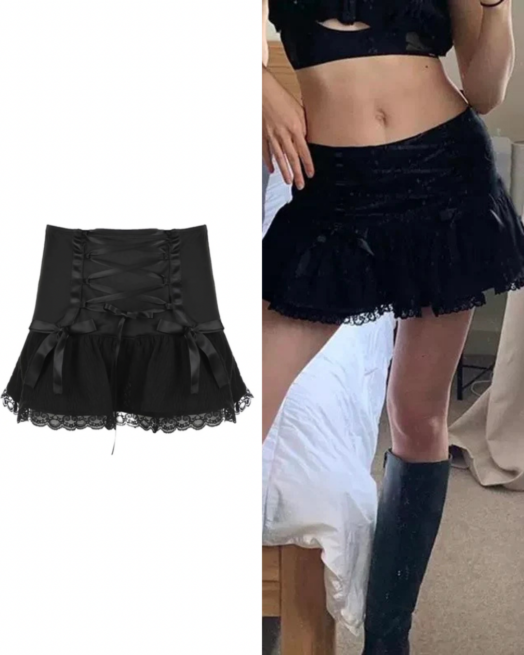 レースリボンミニスカート / VO1239