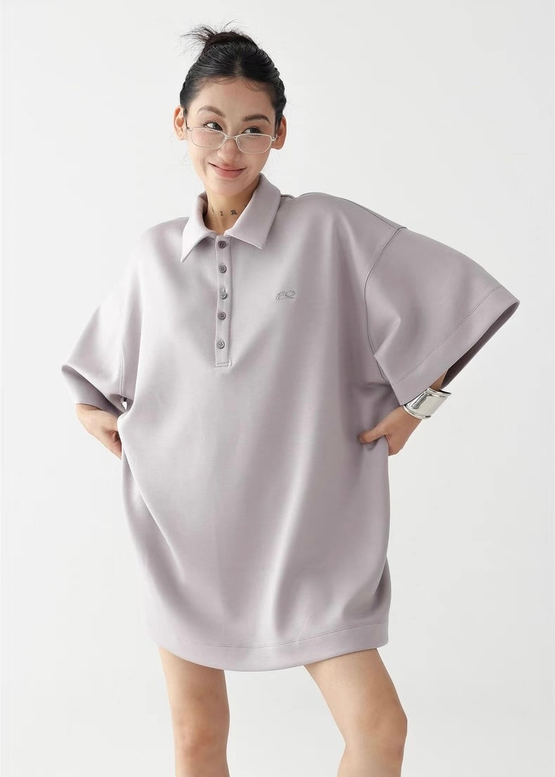 Casual loose half sleeve polo shirt / AS1268