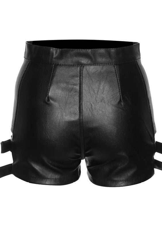 PUレザースリムホットパンツ / VO1132