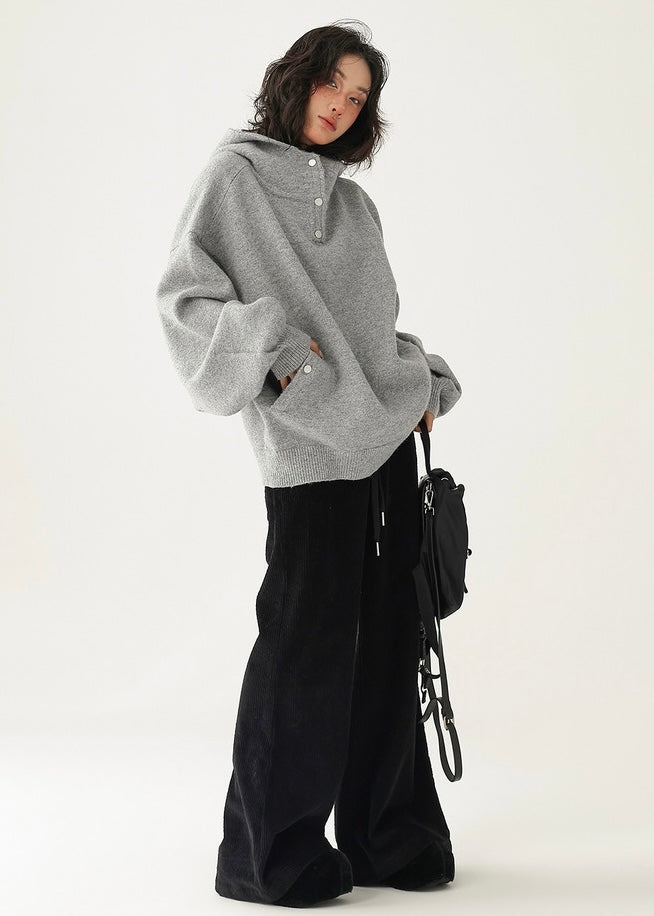 turtleneck pullover hoodie / AS1183 