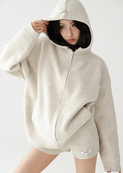 Hooded knit jacket ＆ shorts / AS1200