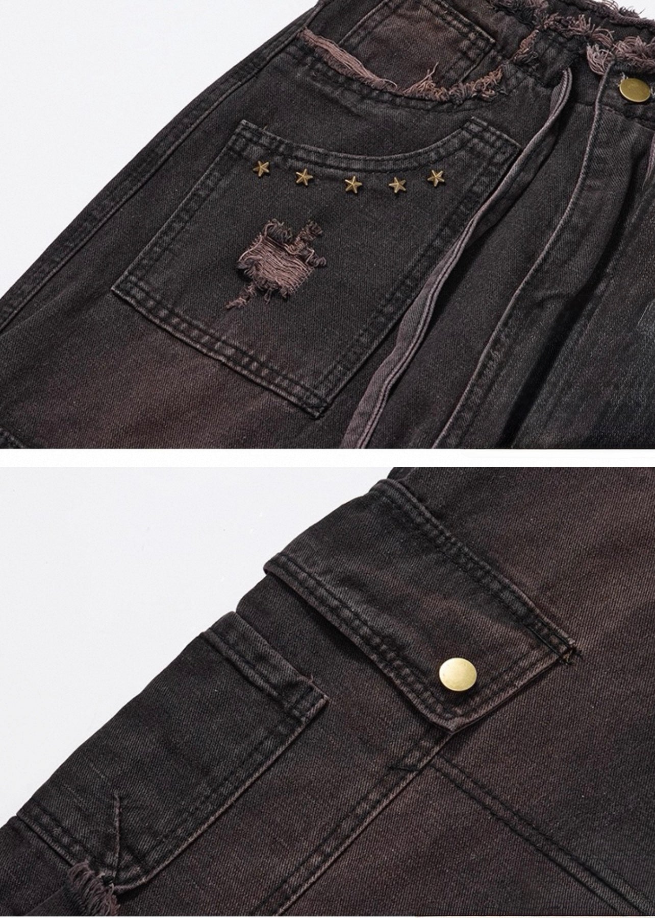 ストラップスタースタッズデニムパンツ / VO1156