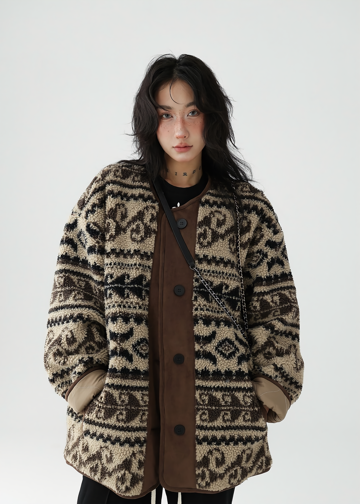 leopard knit cardigan / AS1122