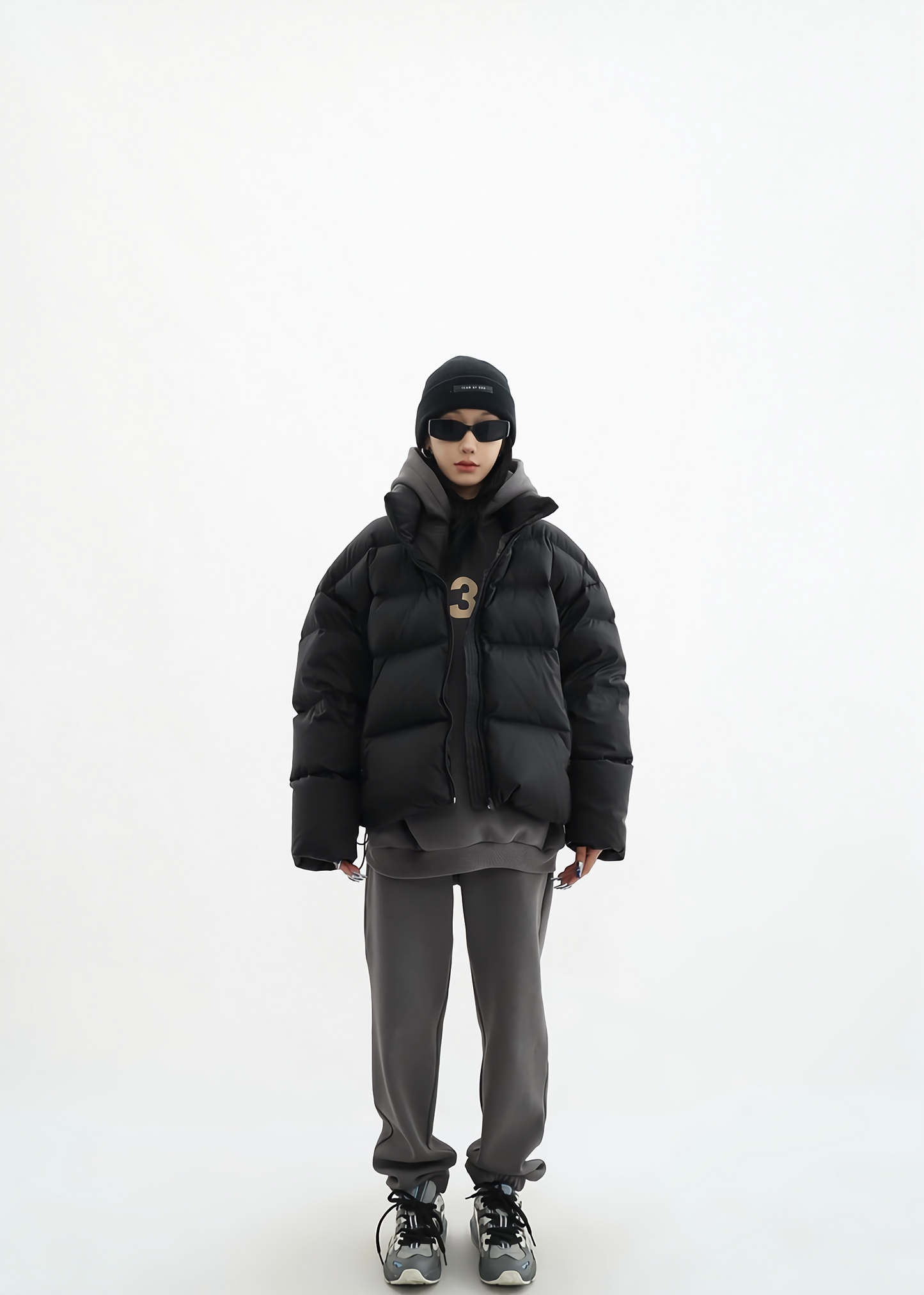 stand collar short down jacket / AS1164