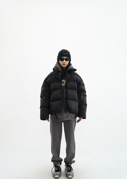 stand collar short down jacket / AS1164