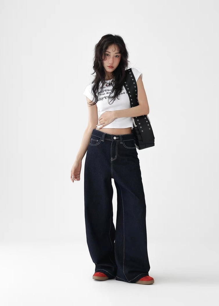 American retro wide leg pants / AS1248