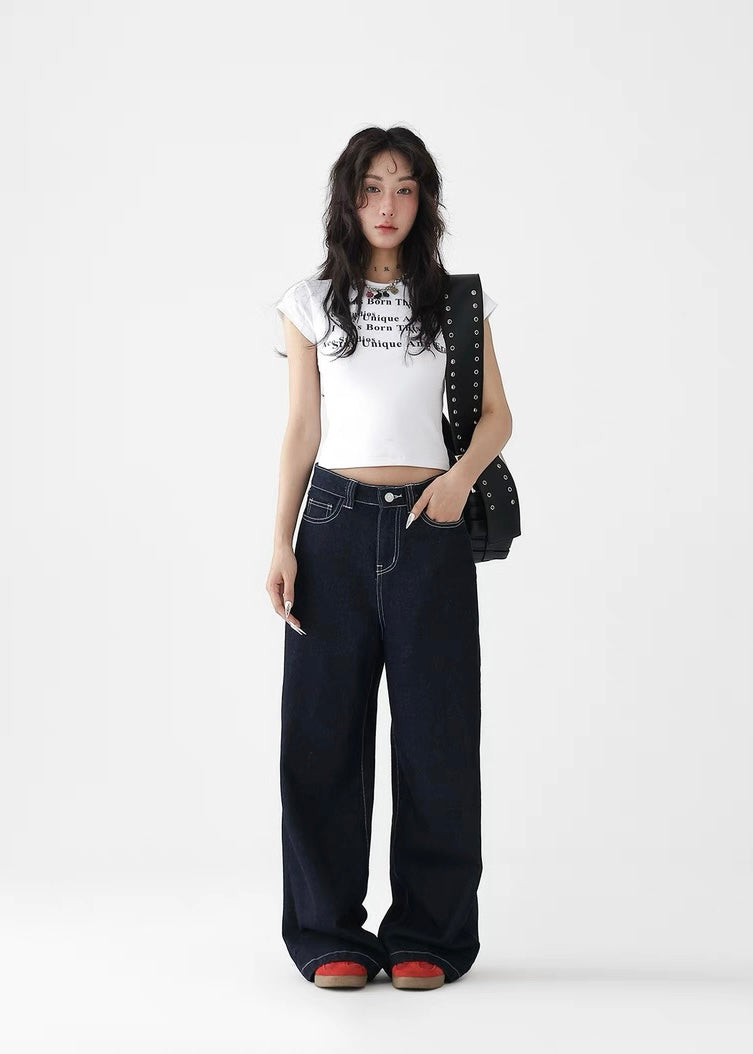American retro wide leg pants / AS1248