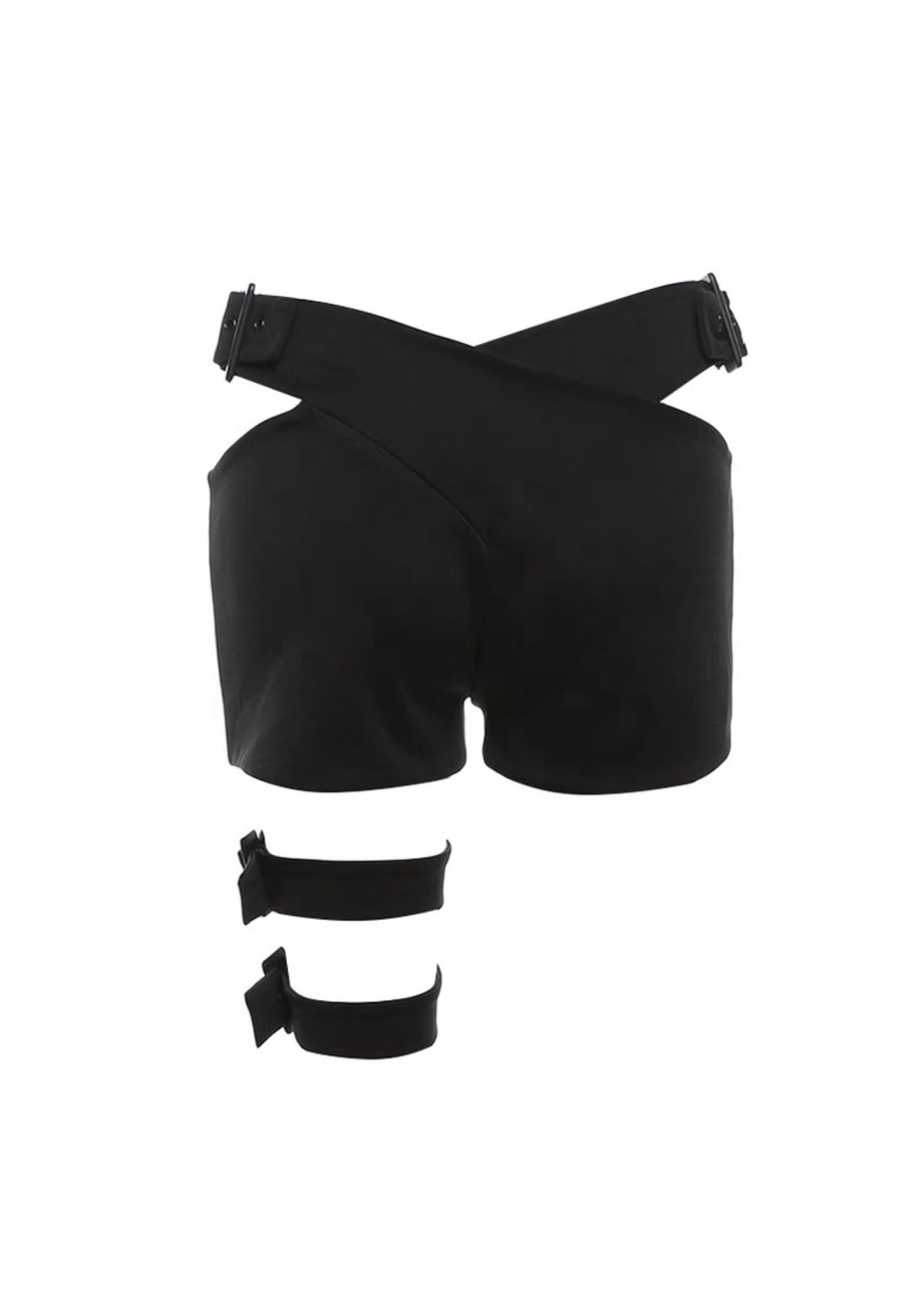 レッグリングブラックショートパンツ / VO1210