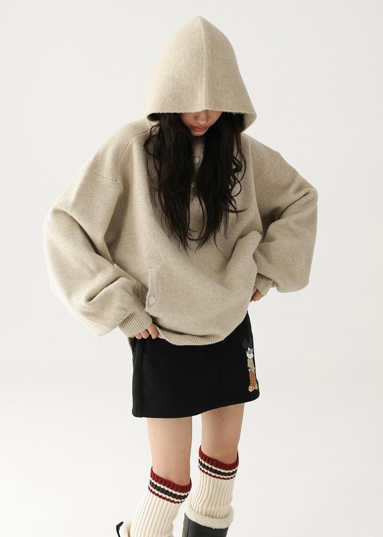 turtleneck pullover hoodie / AS1183 