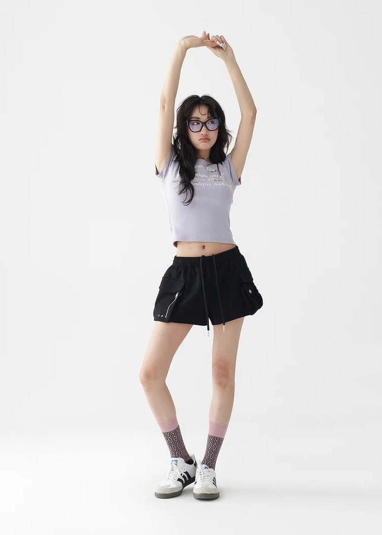 Sweat wide leg shorts / AS1250