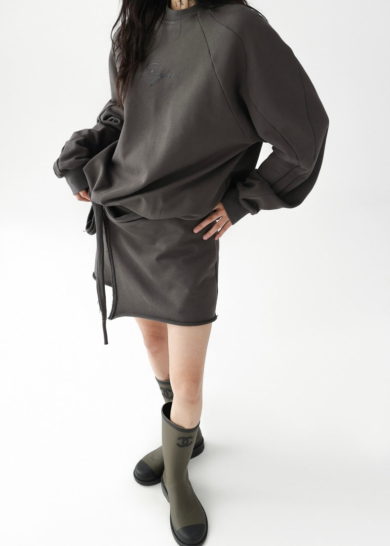 Two-piece lace-up dress / AS1237