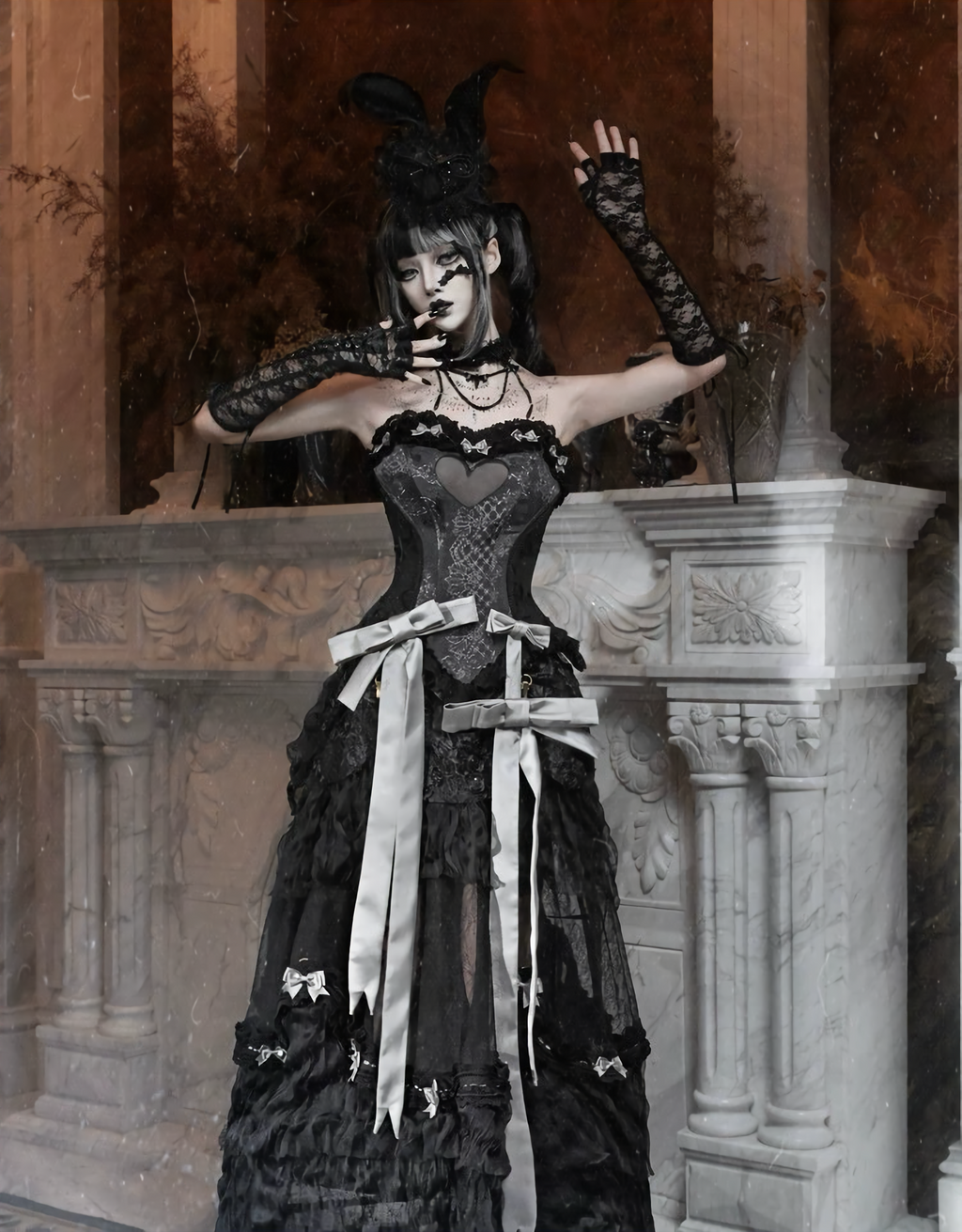 Gothic Long Tailored Skirt & Petti Coat / NC07