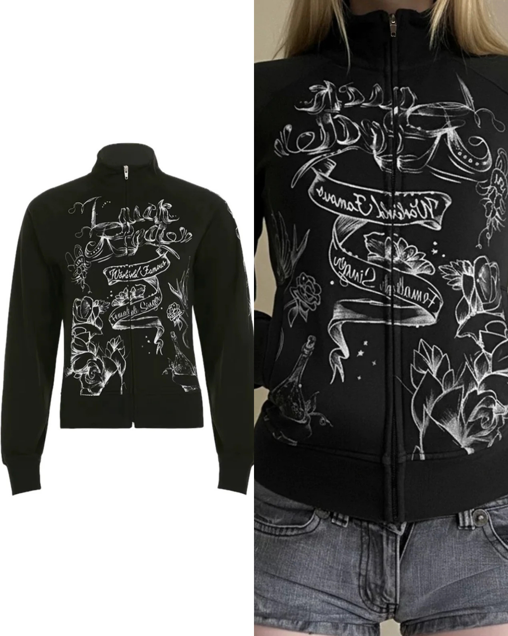 プリントジップスウェットジャケット / VO1301