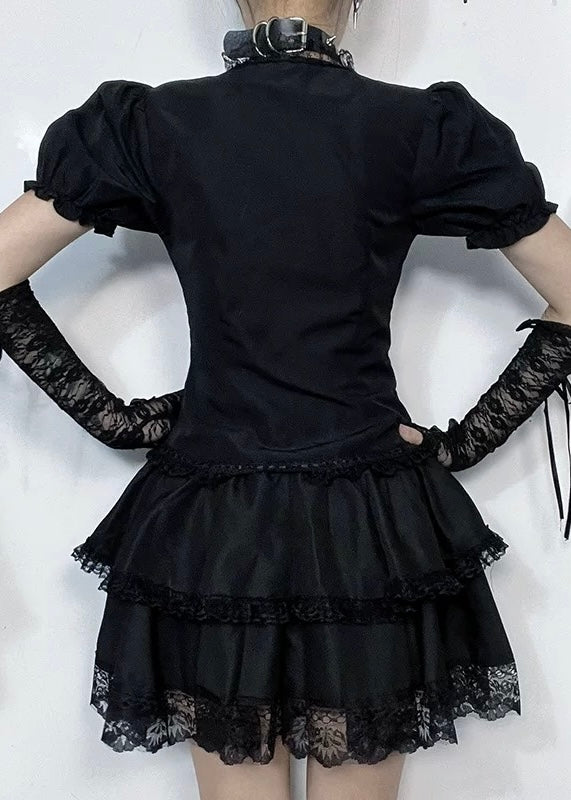 パフスリーブダークブラウス / VO1237