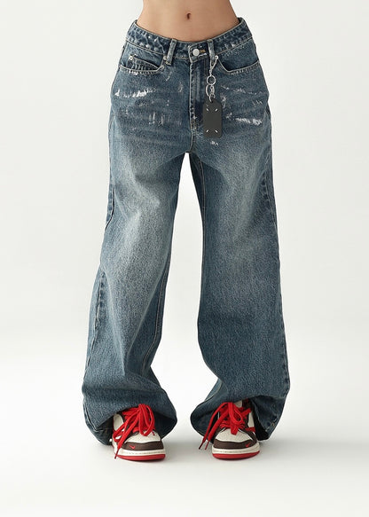 Straight wide denim pants / AS1220