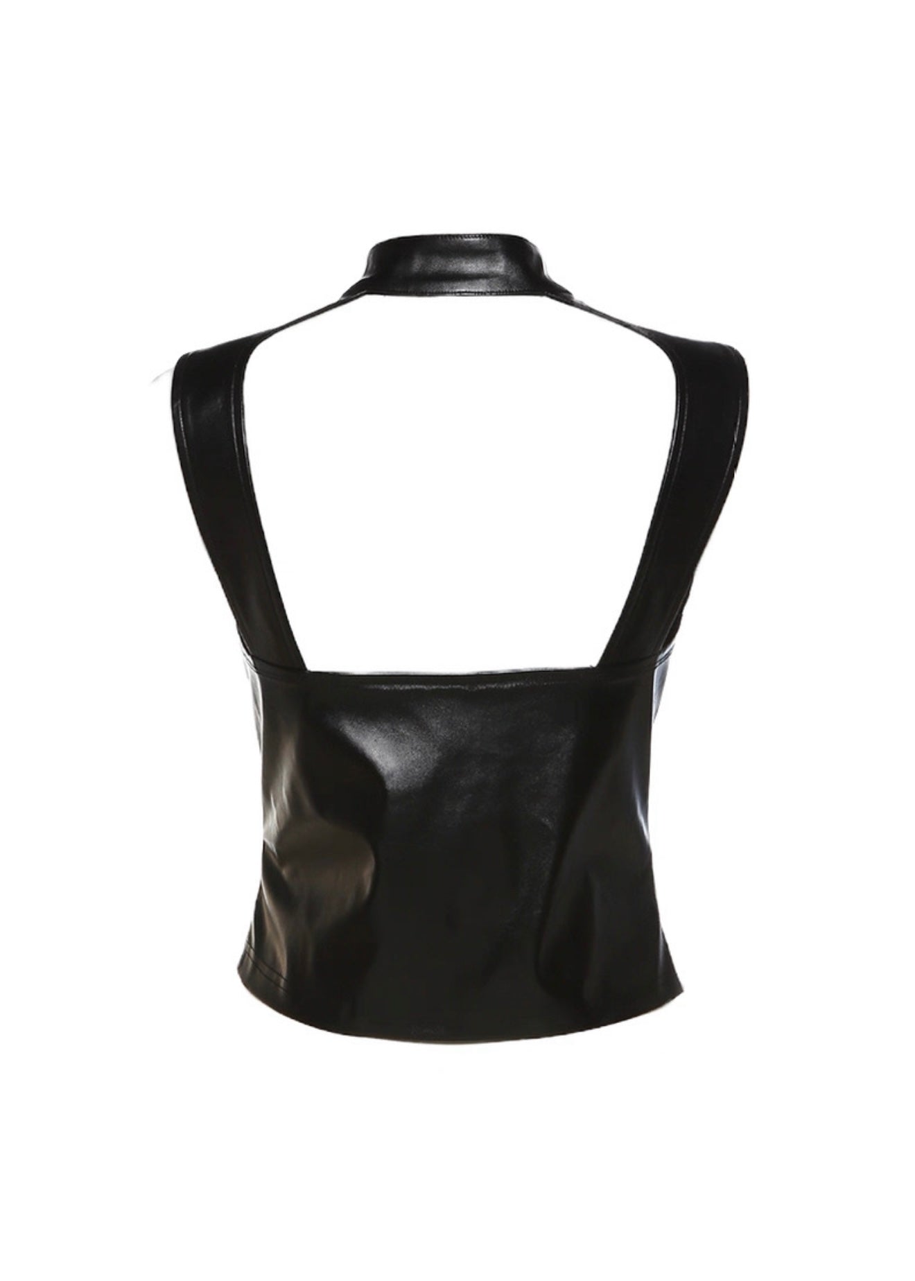 PUレザーダブルジップベスト / VO1143