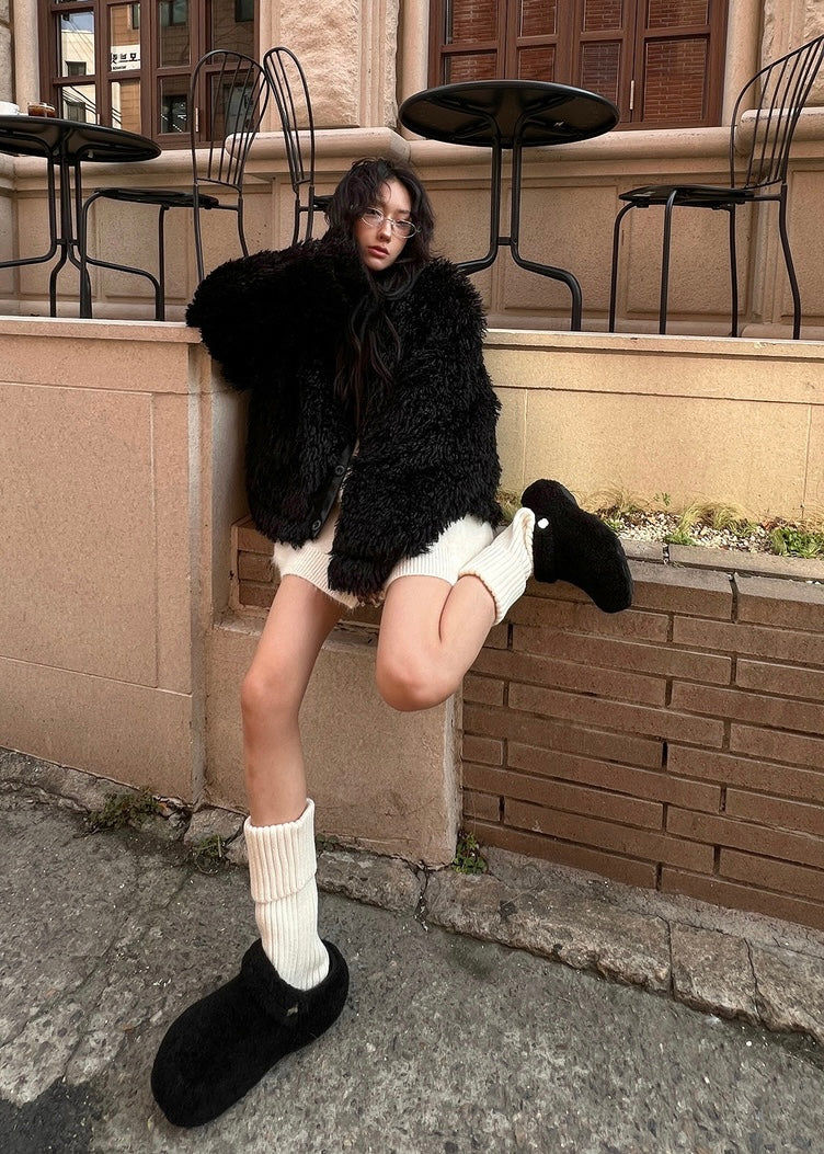 american retro fur jacket / AS1153 
