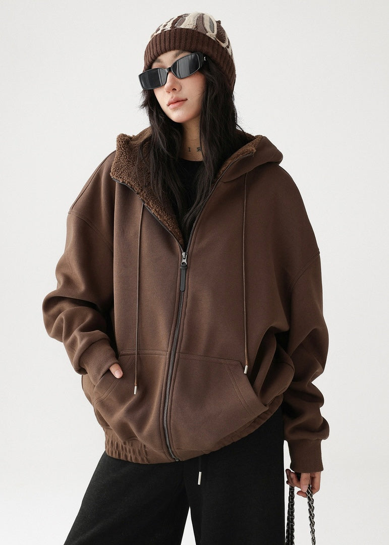 fleece parka jacket / AS1197 