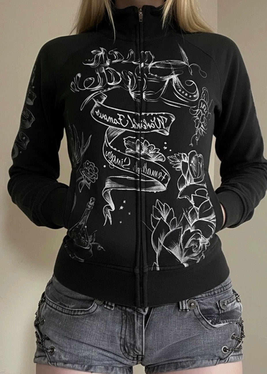 プリントジップスウェットジャケット / VO1301